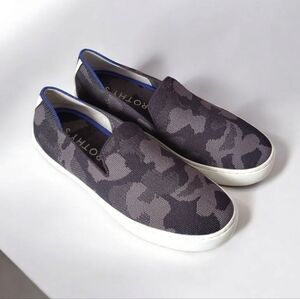 Rothy's The Original Slip-On Sneaker In Grey/Blk Camo Size Woman's 7